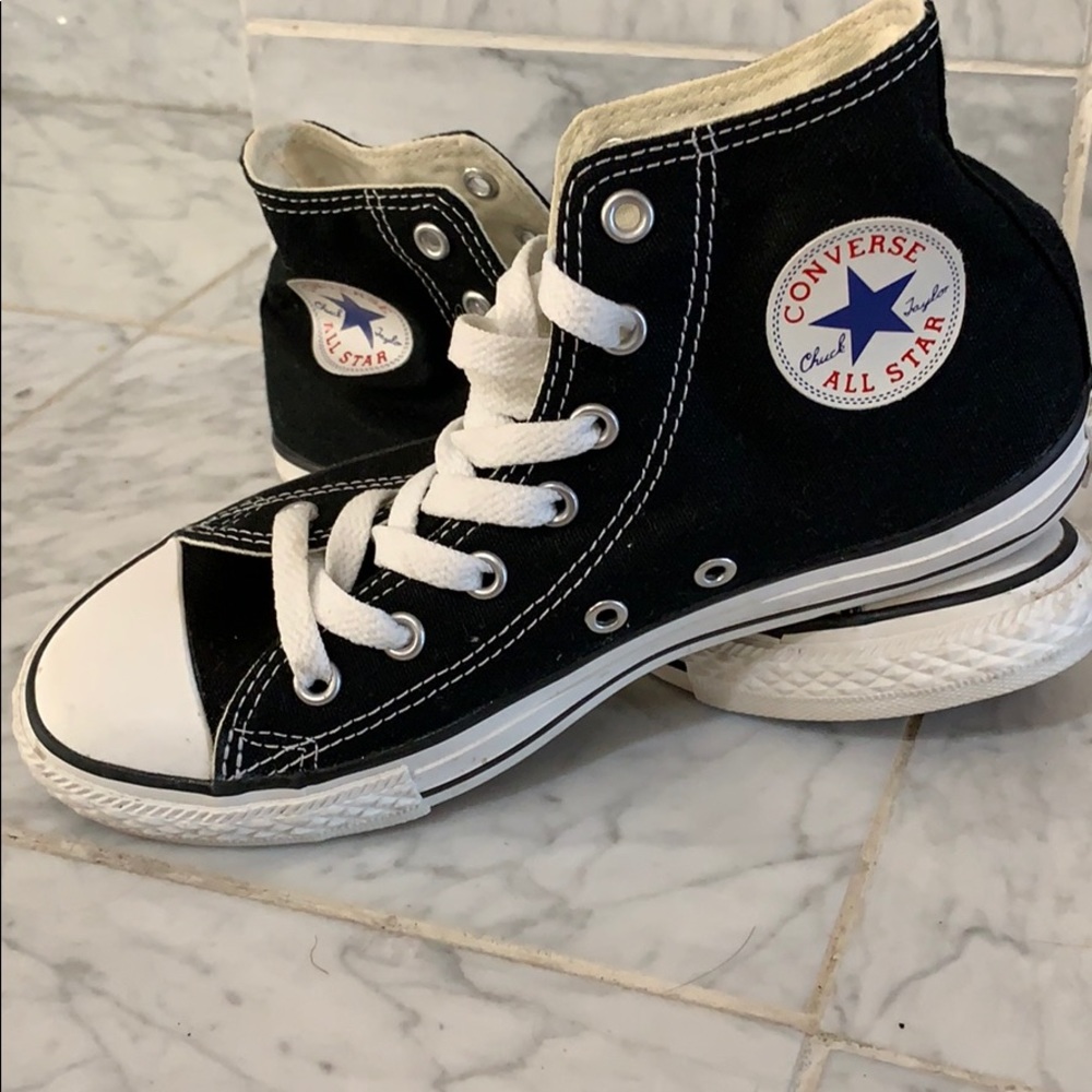 New. Black high top converse sneakers